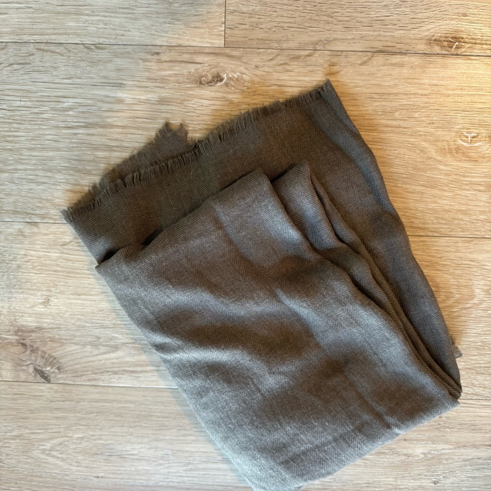 long wide scarf lighteweight taupe color